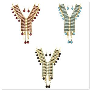 18K Dubai Gold Necklace Set